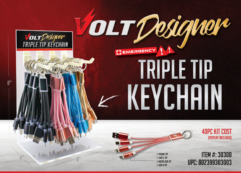 VOLT DESIGNER TRIPLE TIP KEYCHAIN