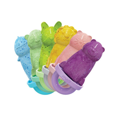 6 PIECE ANIMAL ICE POPS WITH TRAY