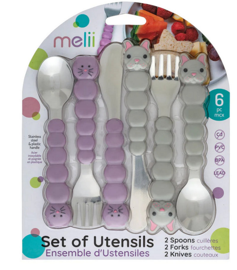 CAT & BULLDOG SPOON AND FORK (4PC SET)