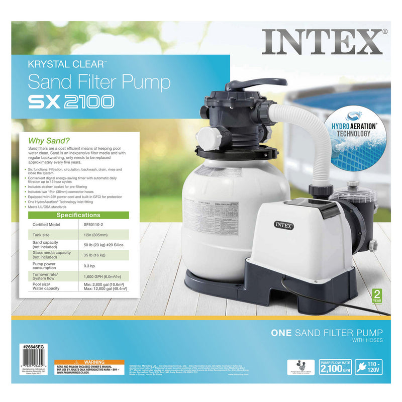 SX2100 SAND FILTER PUMP W/GFCI (110-120 VOLT)