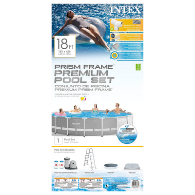 18FT X 48IN PRISM FRAME PREMIUM POOL SET