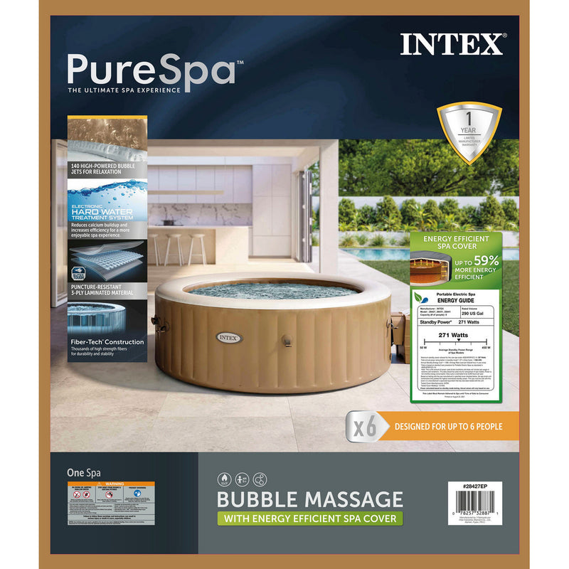 6-PERSON SAHARA TAN ROUND BUBBLE SPA SET