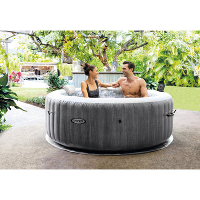 4-PERSON GREYWOOD DELUXE ROUND BUBBLE SPA SET