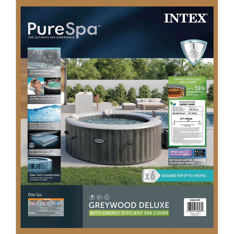 6-PERSON GREYWOOD DELUXE ROUND BUBBLE SPA SET