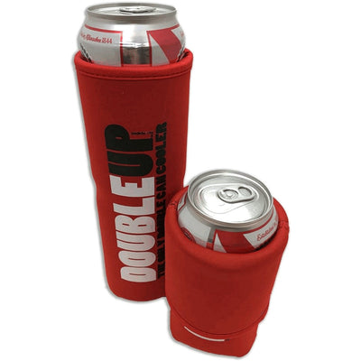 RED - DOUBLEUP CAN COOLERS