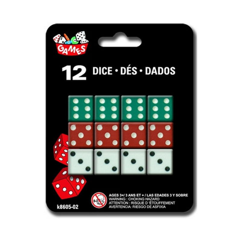 DICE 12 PCS ASST COLOURS