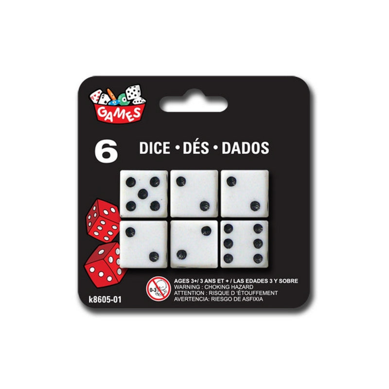 DICE 6 PCS WHITE