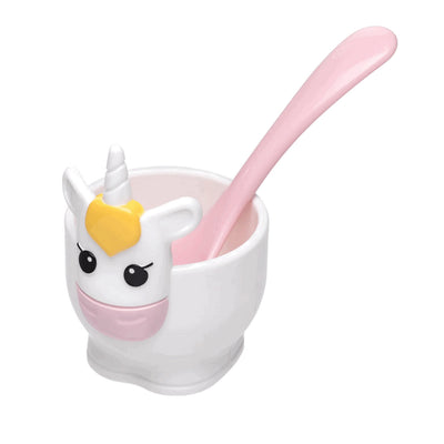 UNICORN EGG CUP AND SPOON