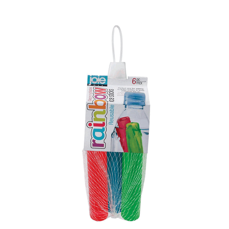 RAINBOW REUSABLE ICE STICKS 6PC