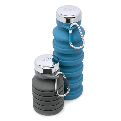 COLLAPSIBLE WATER BOTTLE SILICONE WITH CARABINER