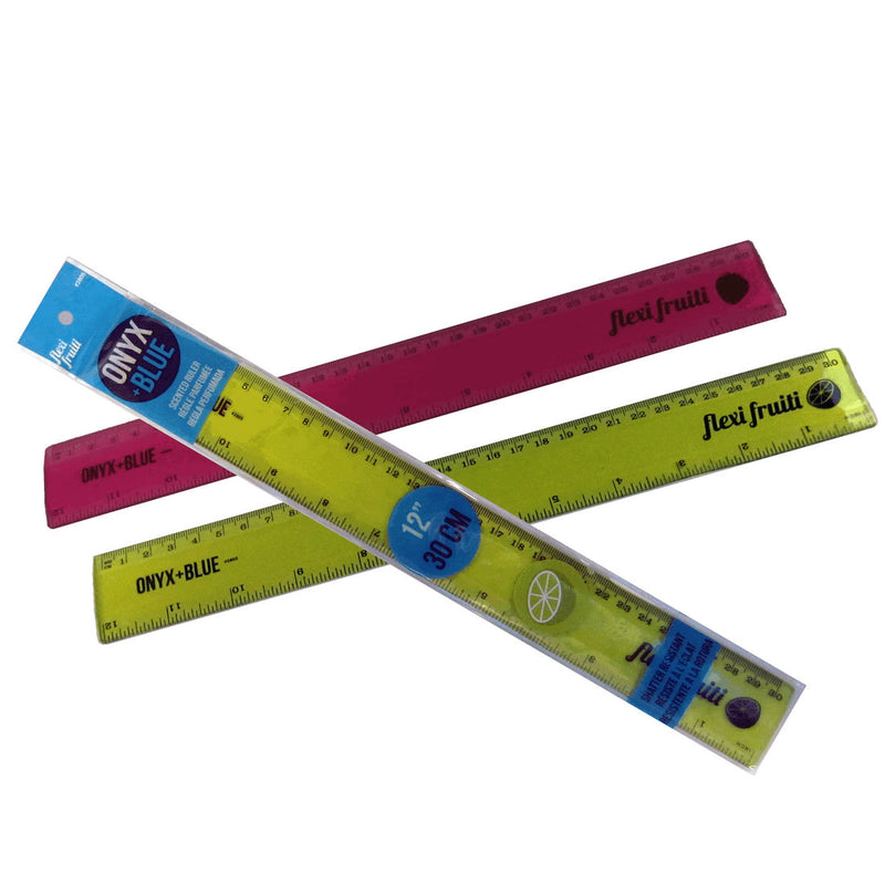 FLEXI-FRUITI RULER (LIME/STRAWBERRY)