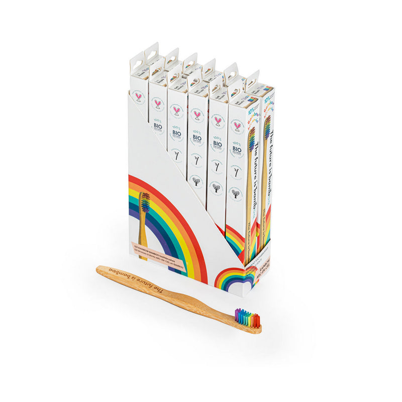 BAMBOO TOOTHBRUSHES - RAINBOW ADULT