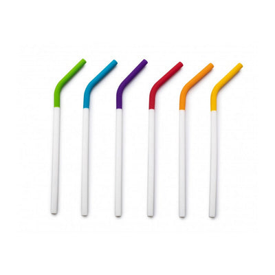 RAINBOW REUSABLE PET-G STRAWS(20 PC)