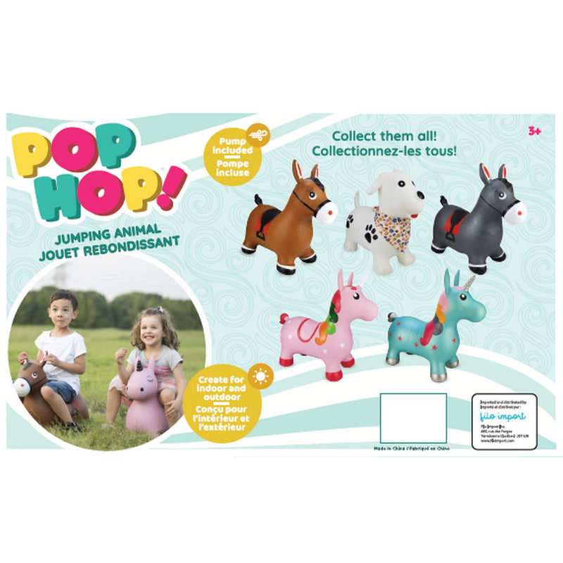 POP HOP! INFLATABLE BROWN BOUNCING HORSE