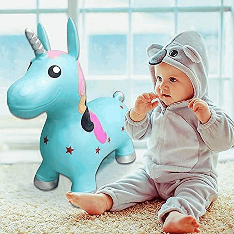 POP HOP! INFLATABLE MULTI COLOR BOUNCING UNICORN