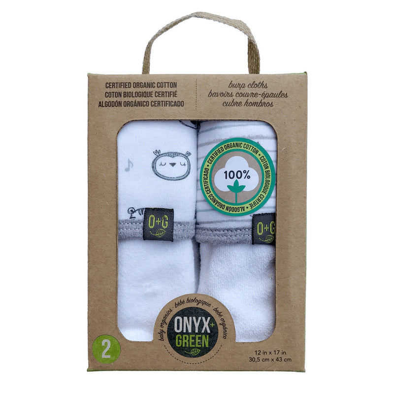 ORGANIC COTTON BABY BURP CLOTHS (2PC SET)