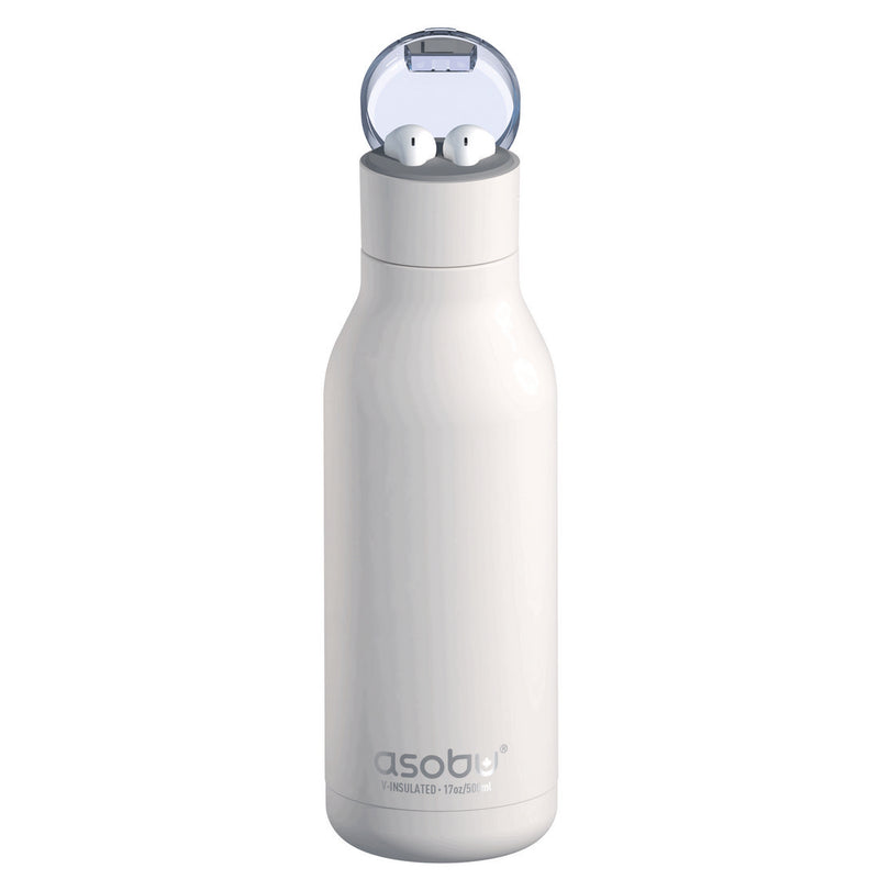 WIRELESS HEADPHONES WATER BOTTLE (WHITE)