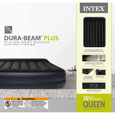 QUEEN PILLOW REST RAISED AIRBED W/ FIBER-TECH RP