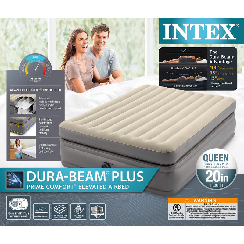 QUEEN COMFORT ELEVATED AIRBED W/ FIBER-TECH RP