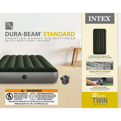 TWIN DURA-BEAM PRESTIGE AIRBED WITH BATTERY PUMP