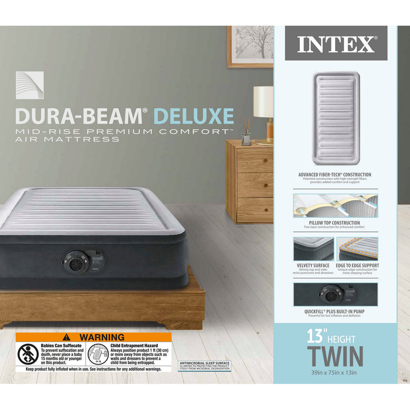 TWIN COMFORT-PLUSH AIRBED WITH FIBER-TECH RP